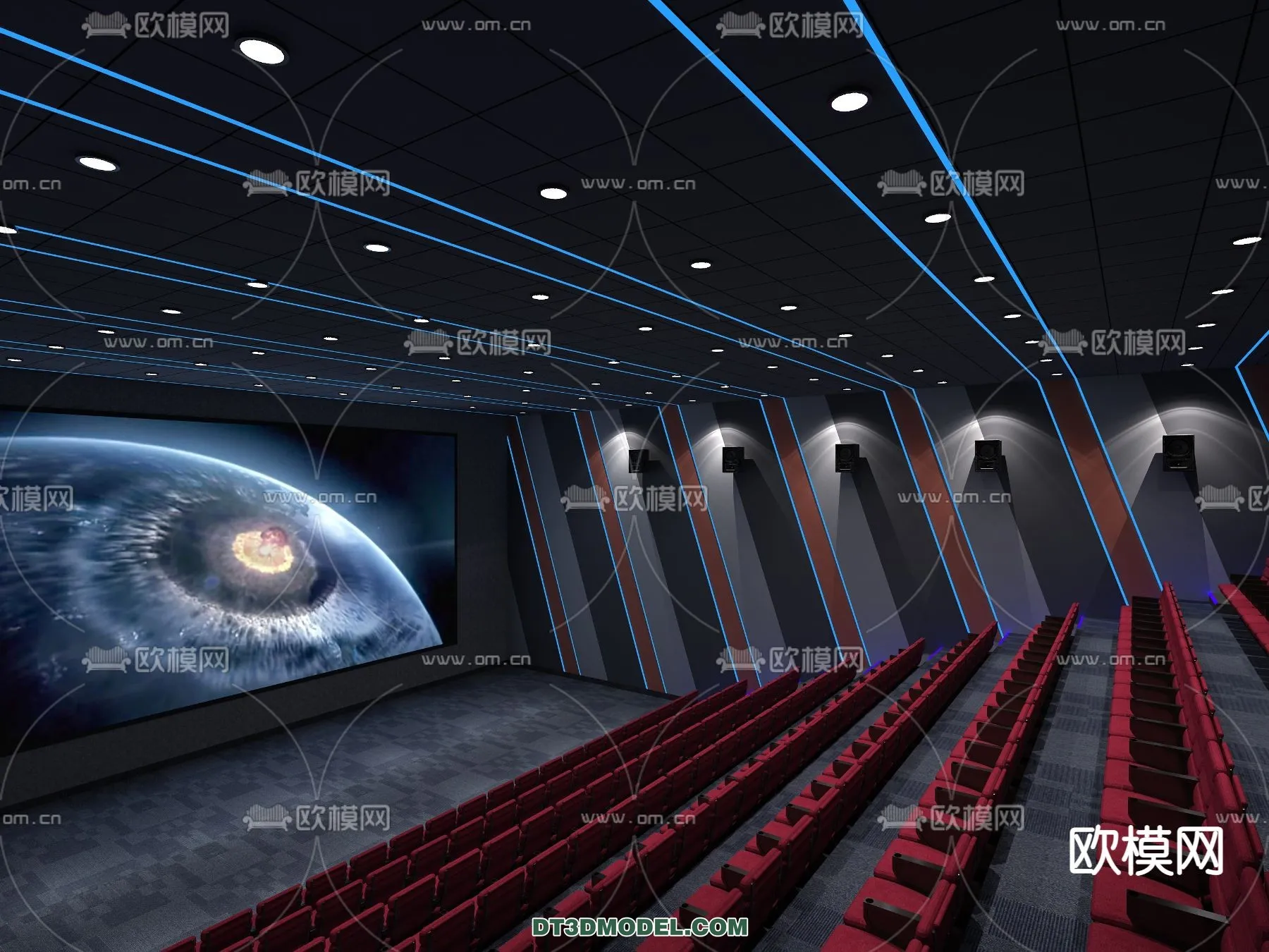 Cinema 3D Scenes – Movie Theater 3D Models – 032