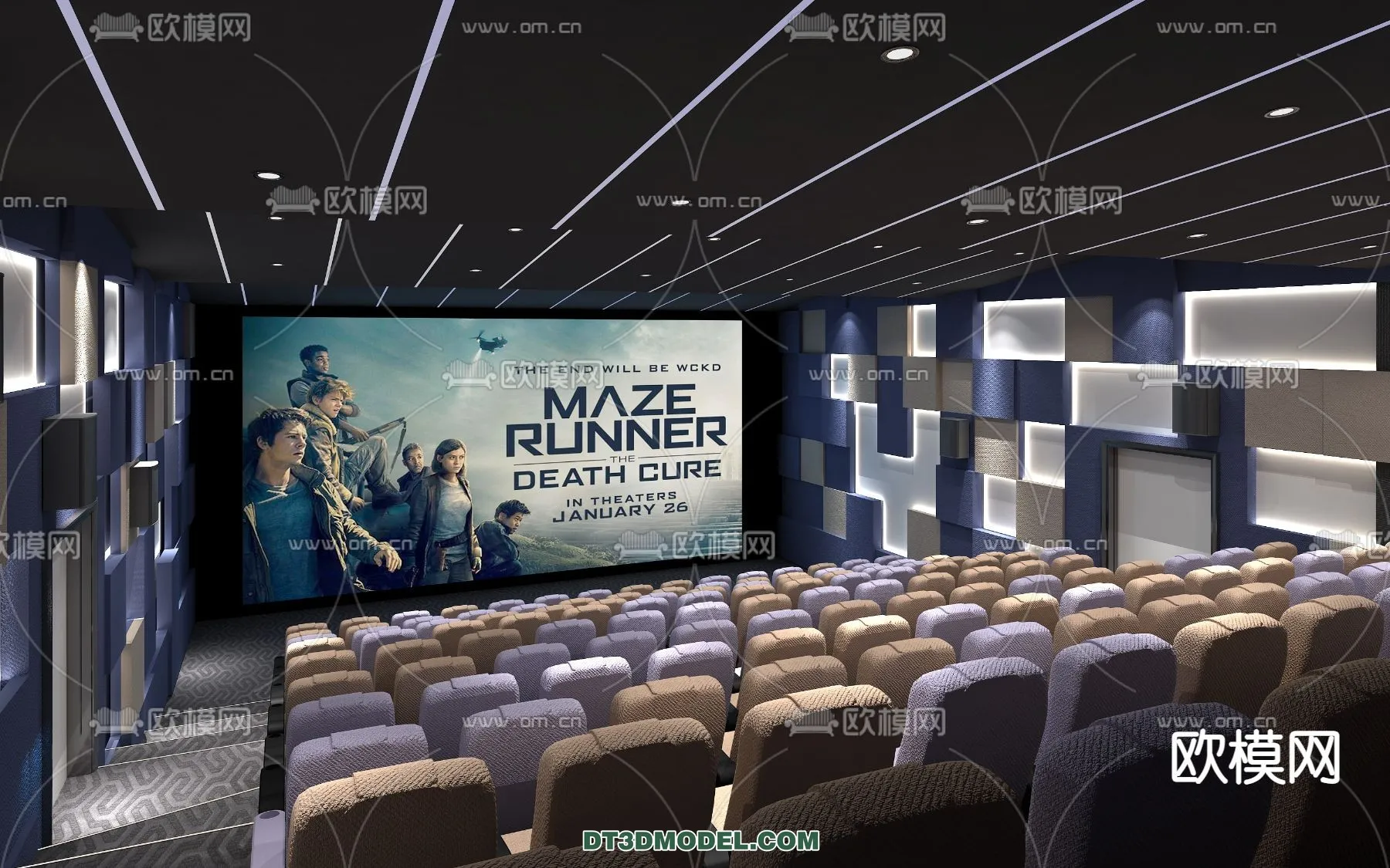 Cinema 3D Scenes – Movie Theater 3D Models – 047