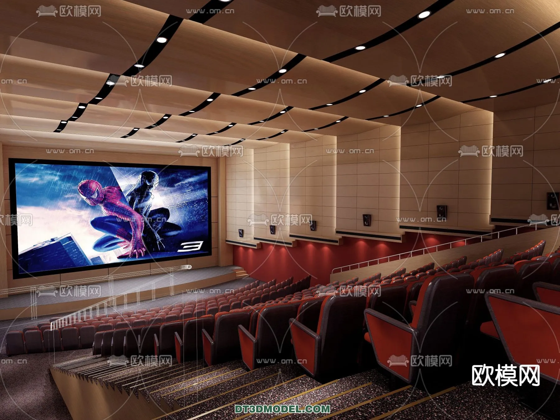 Cinema 3D Scenes – Movie Theater 3D Models – 052