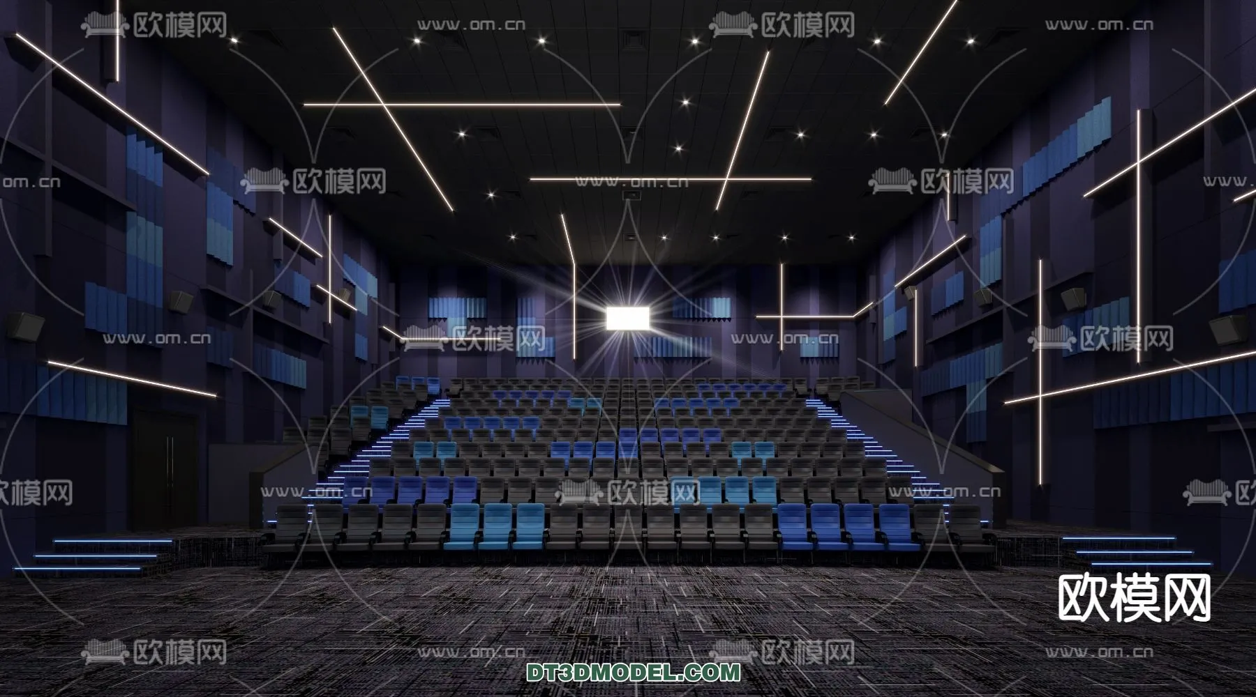 Cinema 3D Scenes – Movie Theater 3D Models – 069