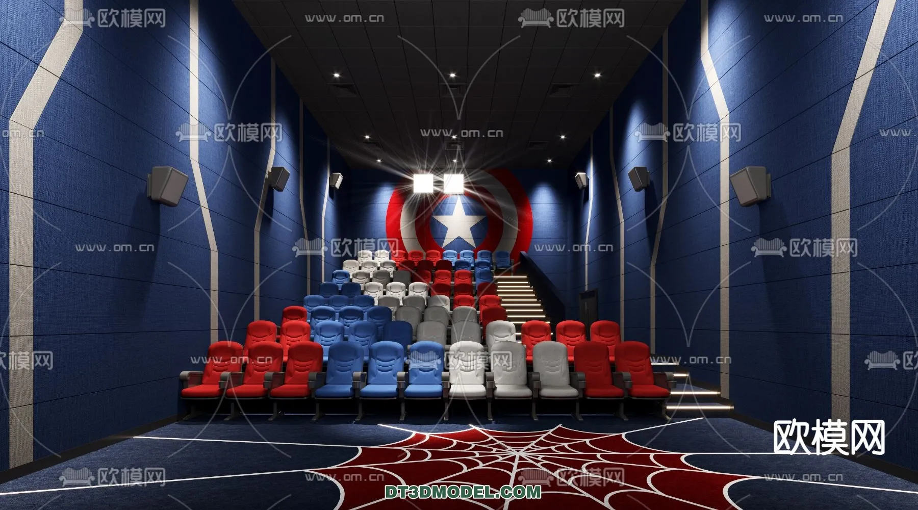 Cinema 3D Scenes – Movie Theater 3D Models – 077