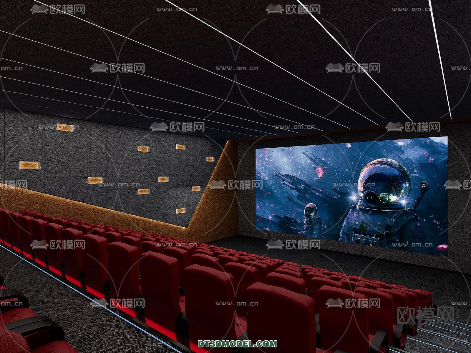 Cinema 3D Scenes – Movie Theater 3D Models – 103