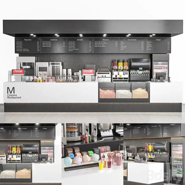 Cinema Restaurant 3dsMax Model