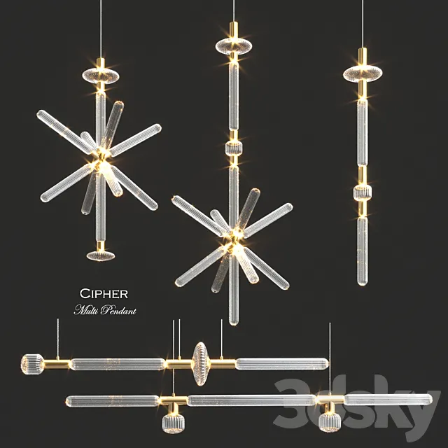 Cipher Multi Pendant Collection by LASVIT 3DS Max Model