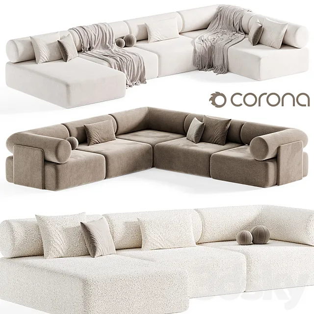 CIPRIANI U SHAPED SOFA Modern By lusso living 3DS Max Model