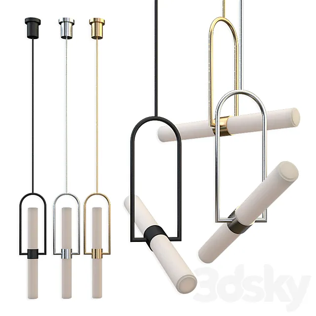 Circa Calumn Pendant set 3ds Max