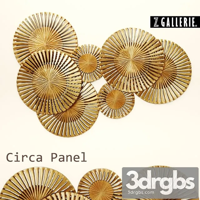 Circa Panel Z Gallerie Discs Circles Wall Decor Mural Picture 3dsmax Download