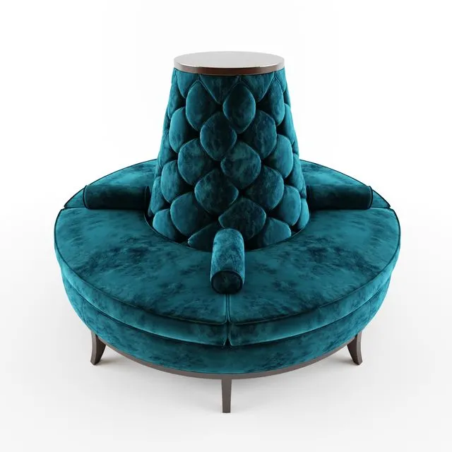 Circle Banquette Settee Lobby sofa 3dsMax Model