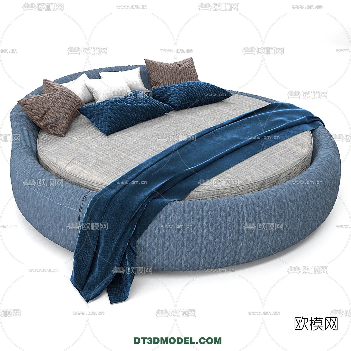 Circle Bed – Furniture 3D Models for Bedroom – 002