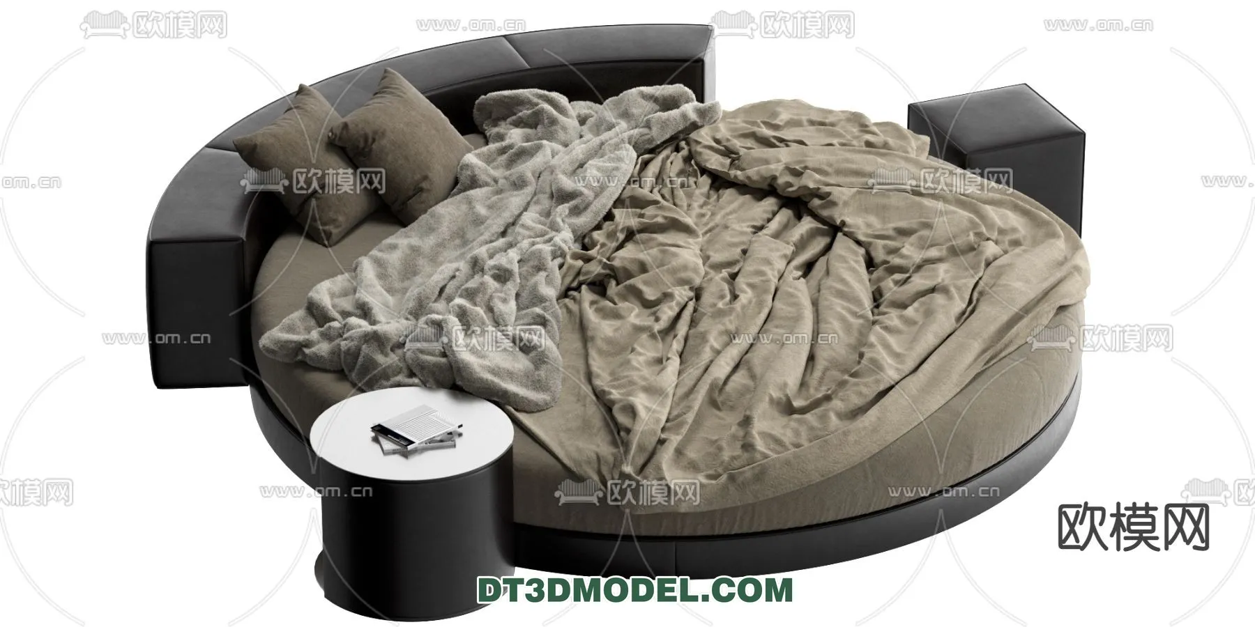 Circle Bed – Furniture 3D Models for Bedroom – 007