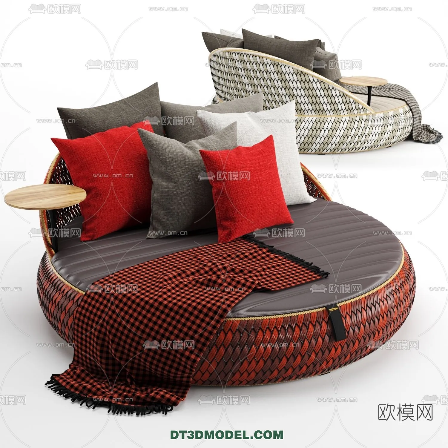 Circle Bed – Furniture 3D Models for Bedroom – 011