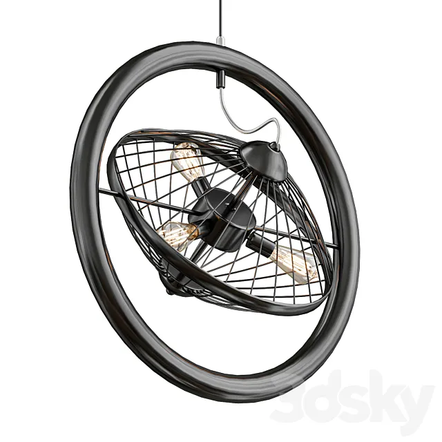Circle Cage with Fan Design 3ds Max