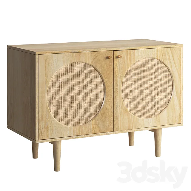 Circle Two Door Cabinet 3ds Max