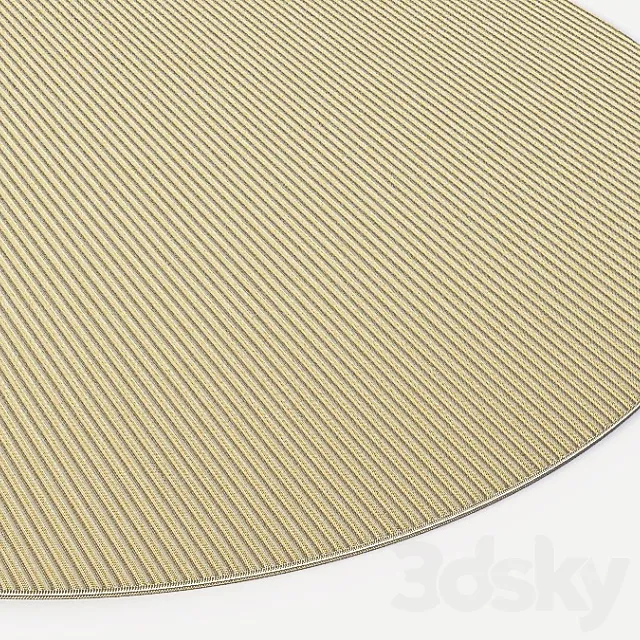 circle yellow rug 3DSMax File
