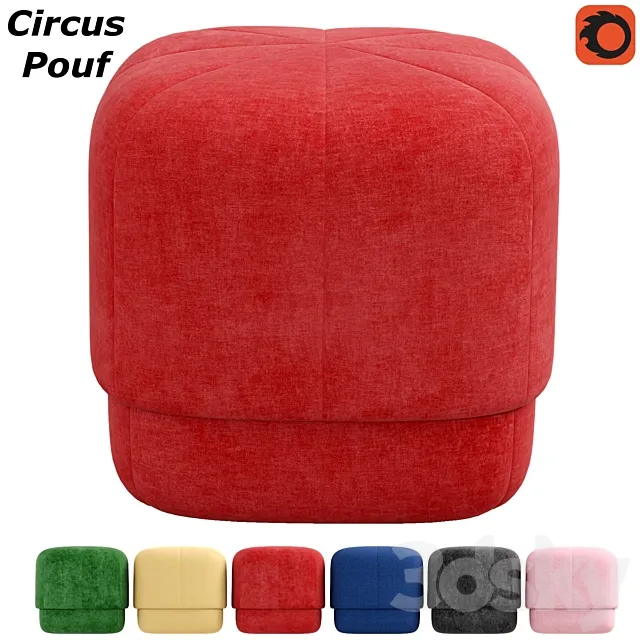 Circus Pouf – Stool Small 3ds Max