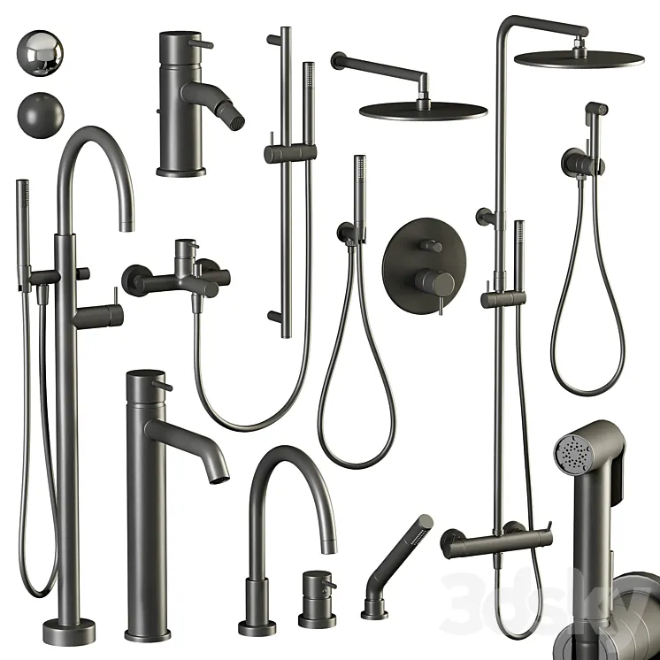 Cisal Nuovo Less shower and faucet set 3DS Max