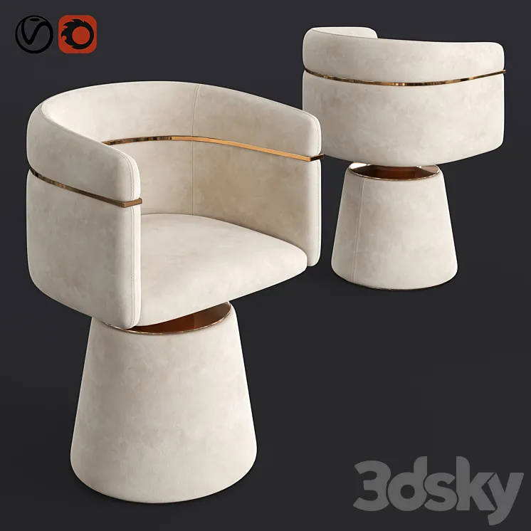 Clan milano cortes chair 3DS Max