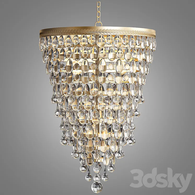 Clarissa Glass Drop Pendant 3DS Max
