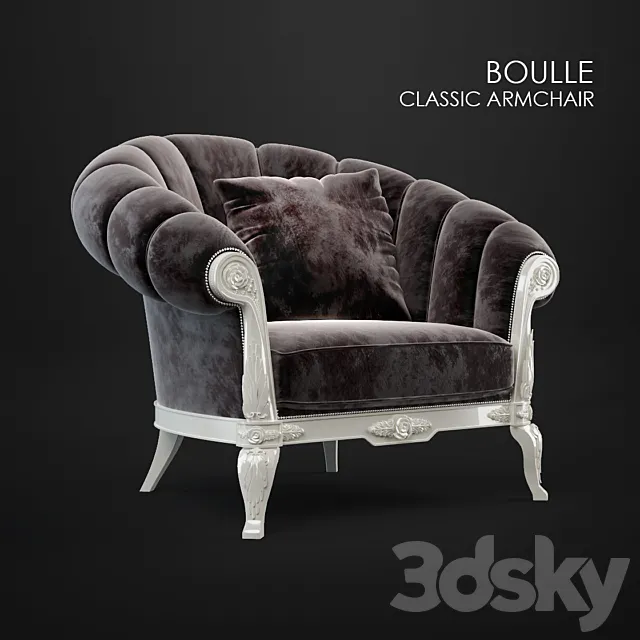 Classic Armchair BOULLE 3DS Max Model