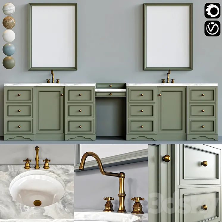 classic bathroom furniture 01 3DS Max