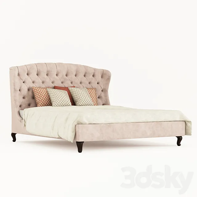 Classic bed with coach coupler (OM) 3DS Max Model