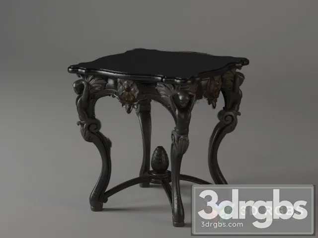 Classic Black Wood Table 3dsmax Download
