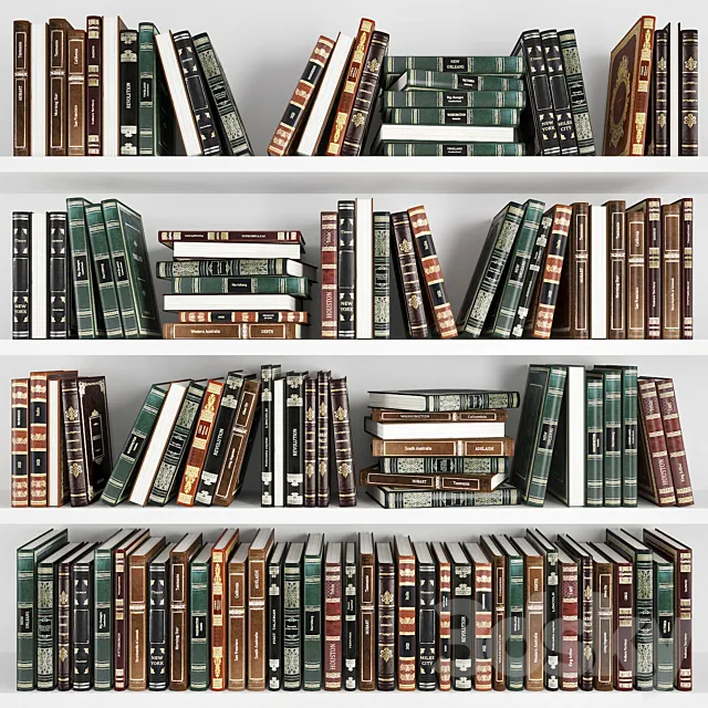 Classic books set 2 3ds Max