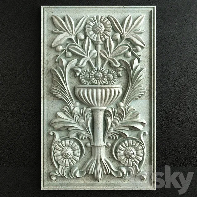 Classic Carving Ornament 002 3DS Max Model