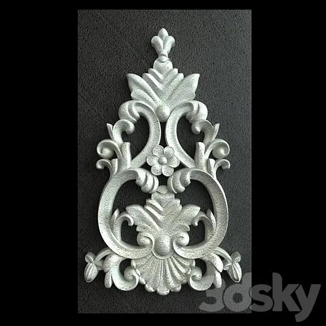 Classic Carving Ornamment 001 3DS Max Model