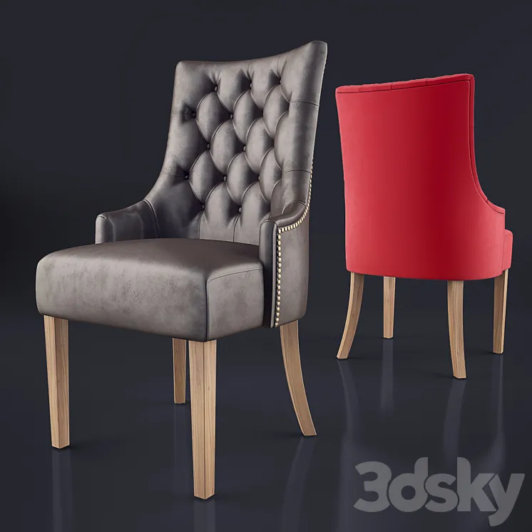 Classic chair with back Capito 3DS Max