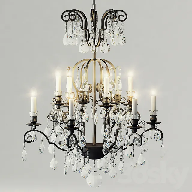 Classic chandelier 3DS Max Model