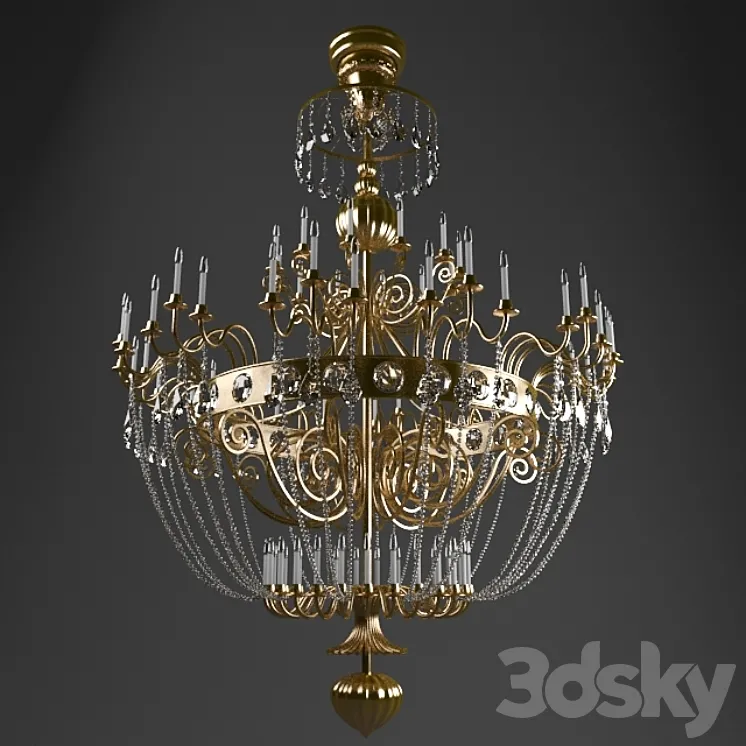 Classic chandelier 3DS Max