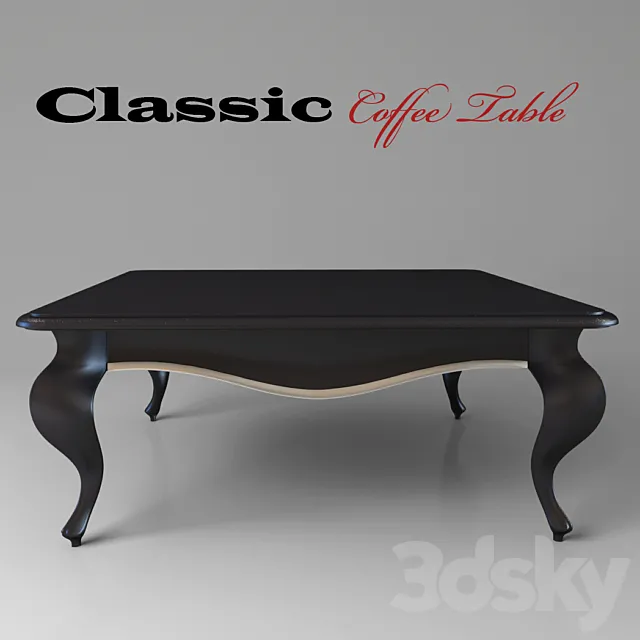 Classic Coffee Table 3DS Max Model