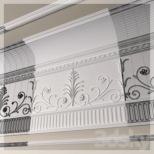 Classic cornice 3ds Max