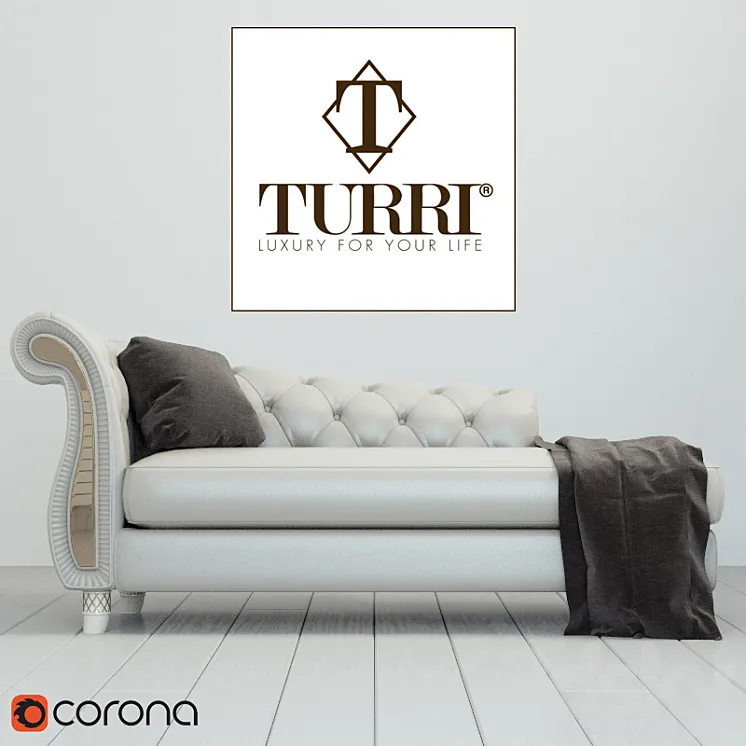 Classic couch Turri Couture 3DS Max