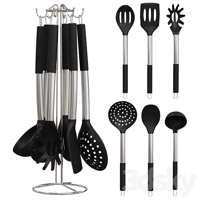 Classic Cuisine 7-piece Kitchen Utensil Set 3dsMax Model