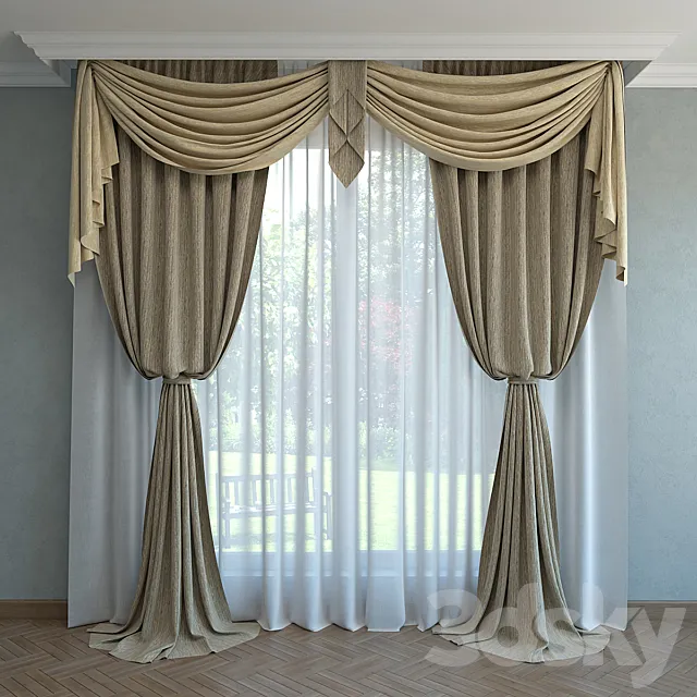 Classic Curtain 3DS Max Model