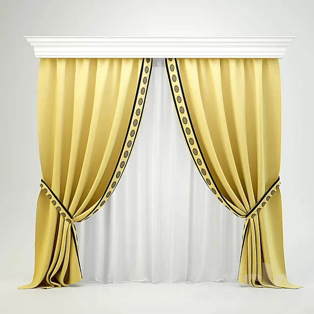 Classic curtains 3DS Max Model