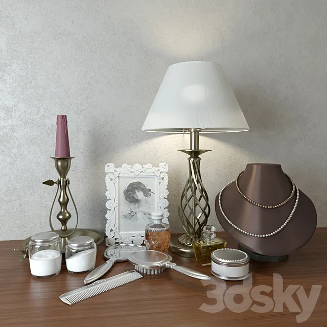 Classic decor set 3DS Max Model