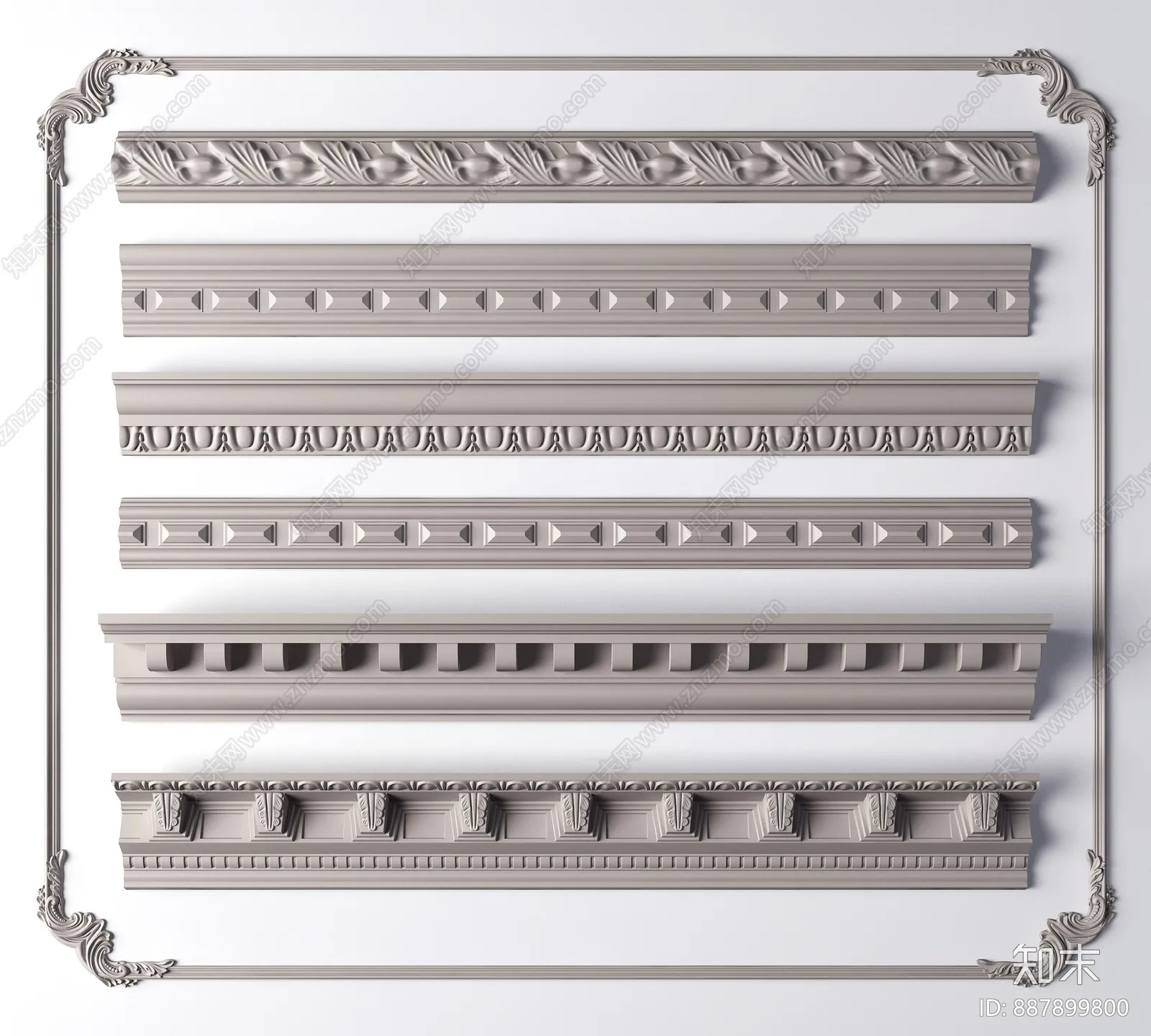 Classic Detail 3D Models – Plaster 3D – 007