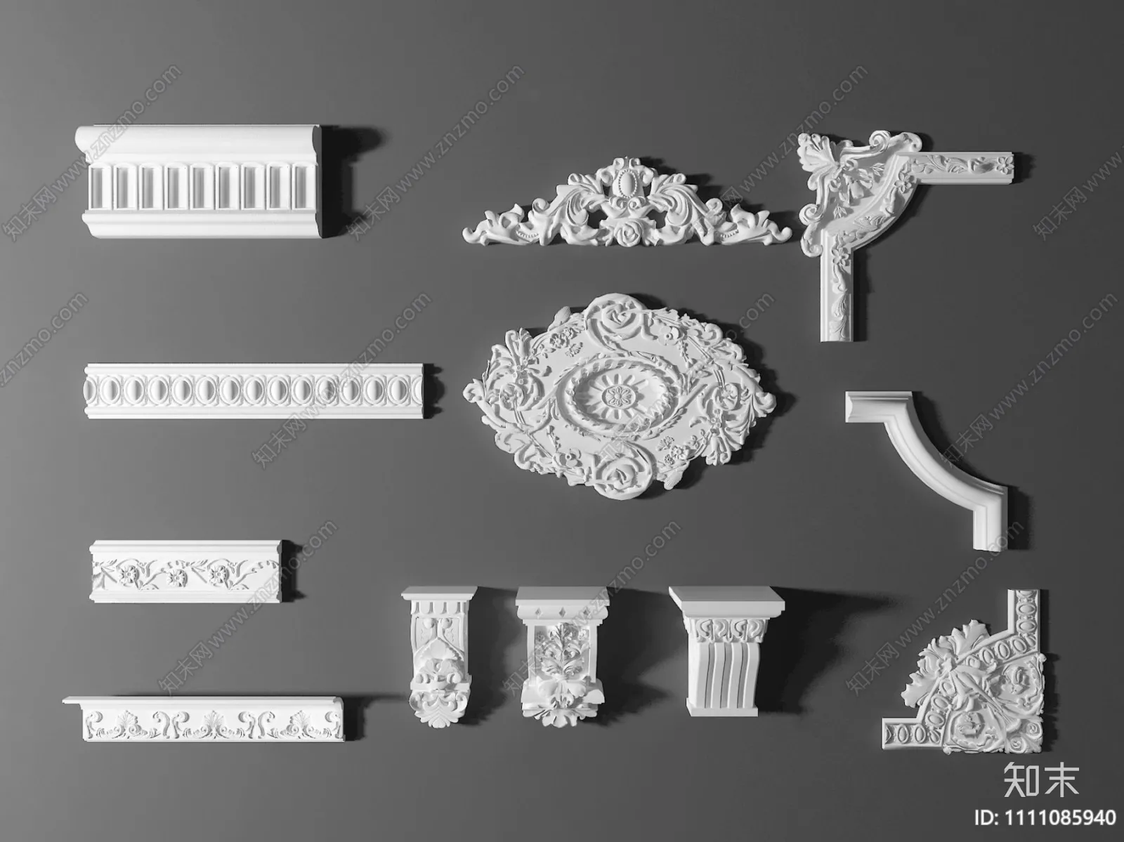 Classic Detail 3D Models – Plaster 3D – 017