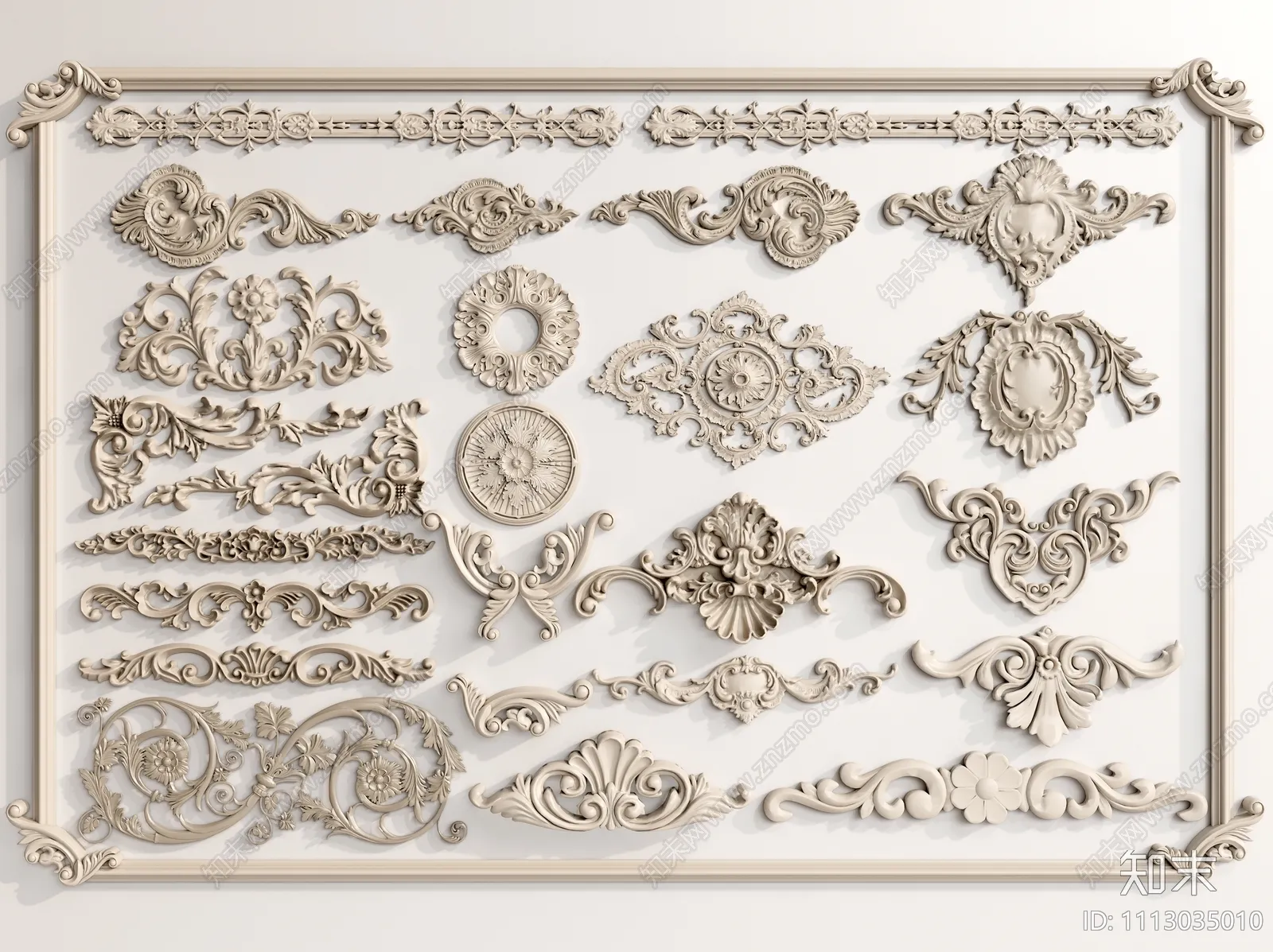 Classic Detail 3D Models – Plaster 3D – 025