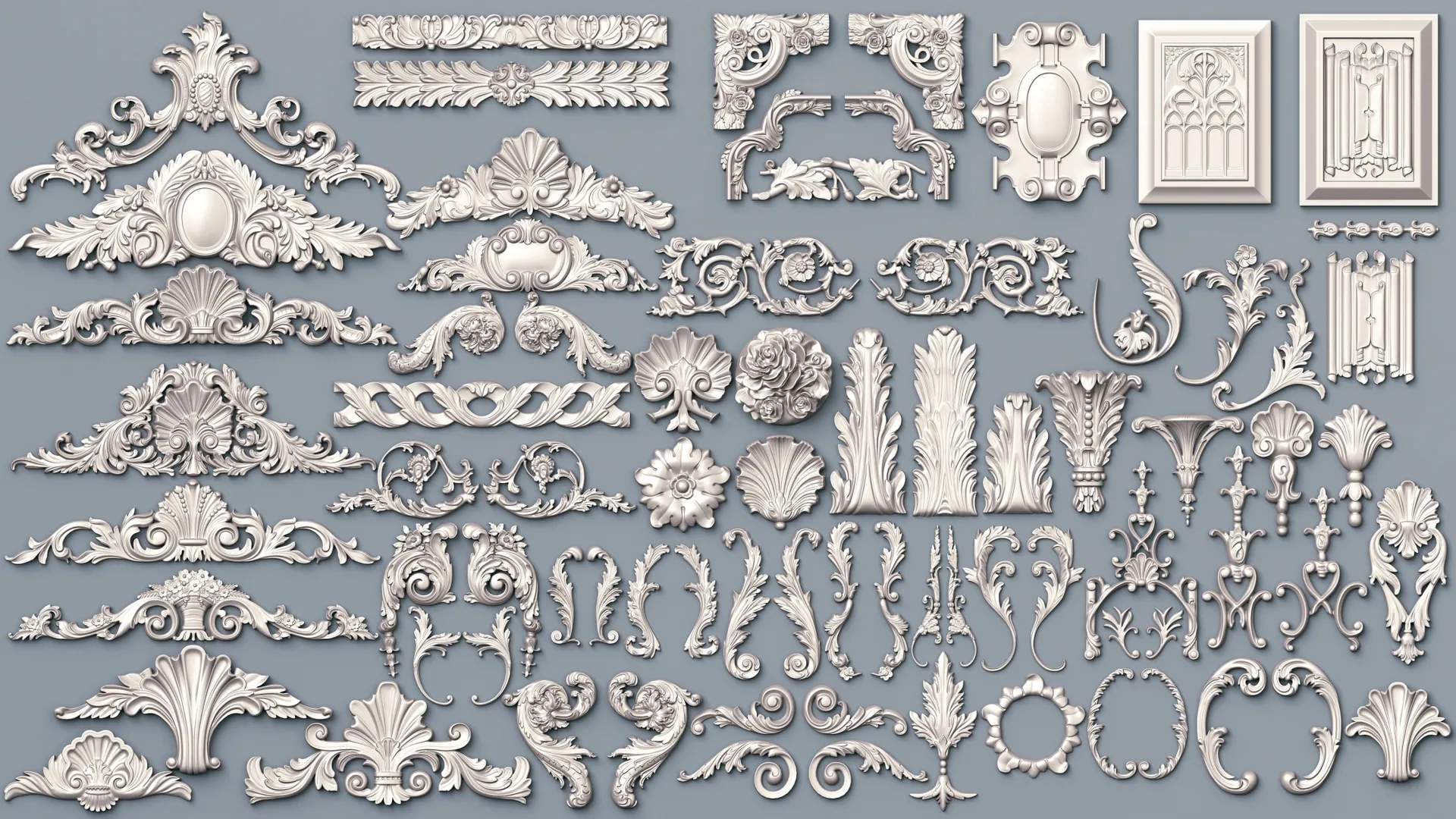 Classic Detail 3D Models – Plaster 3D – 039