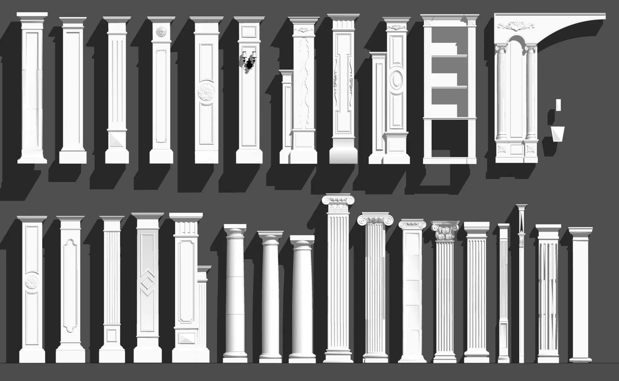 Classic Detail 3D Models – Plaster 3D – 045