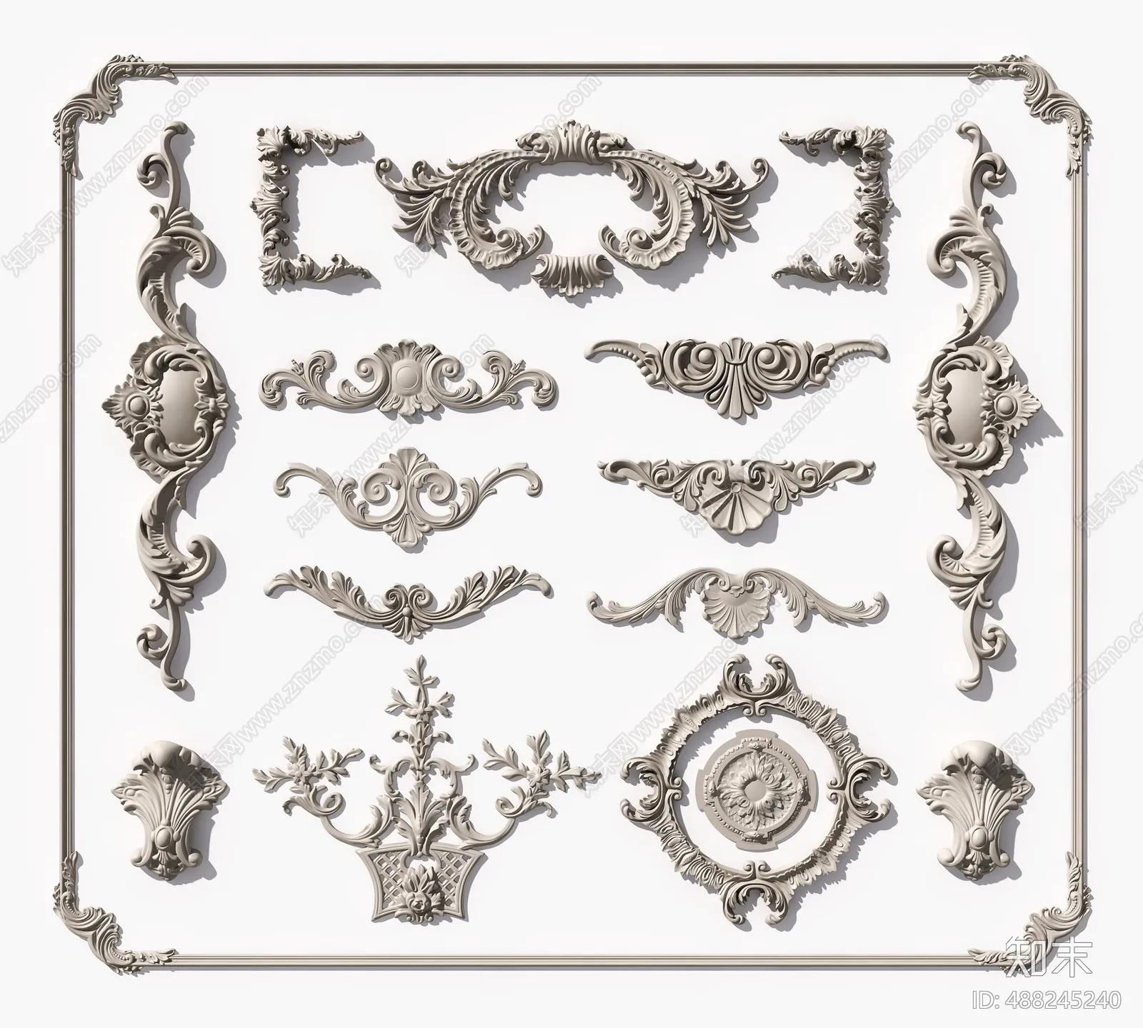 Classic Detail 3D Models – Plaster 3D – 070