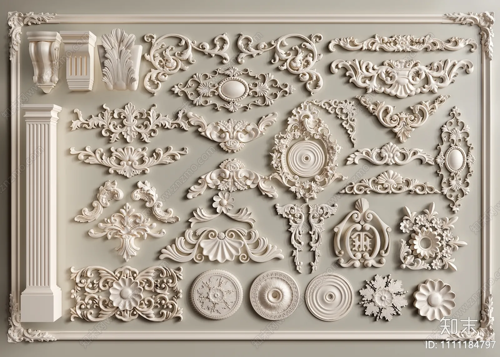 Classic Detail 3D Models – Plaster 3D – 075