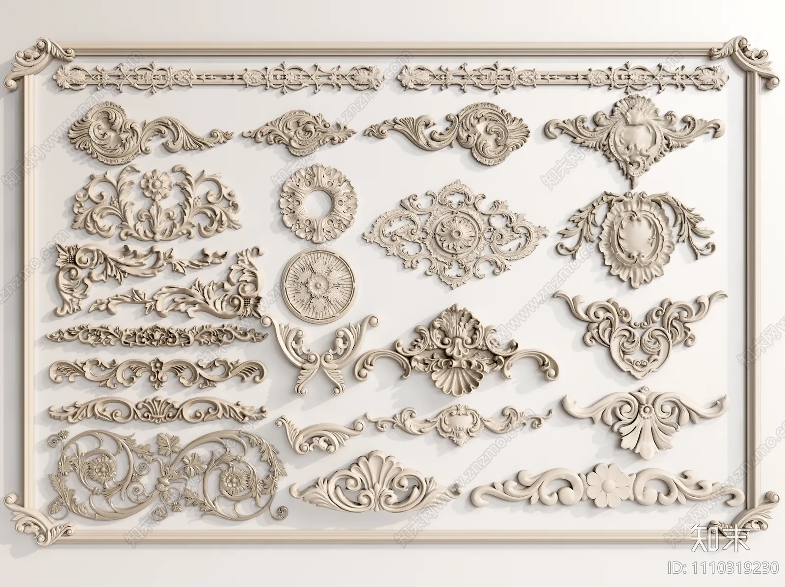 Classic Detail 3D Models – Plaster 3D – 077