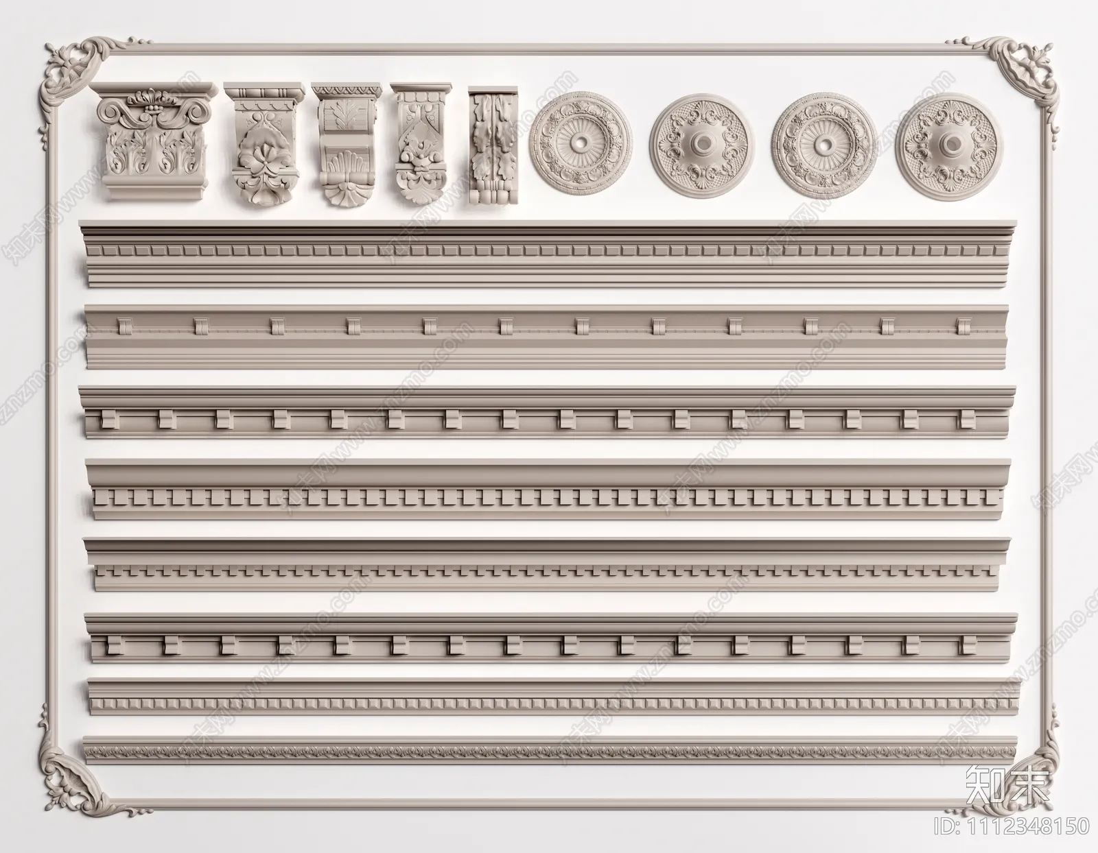 Classic Detail 3D Models – Plaster 3D – 081