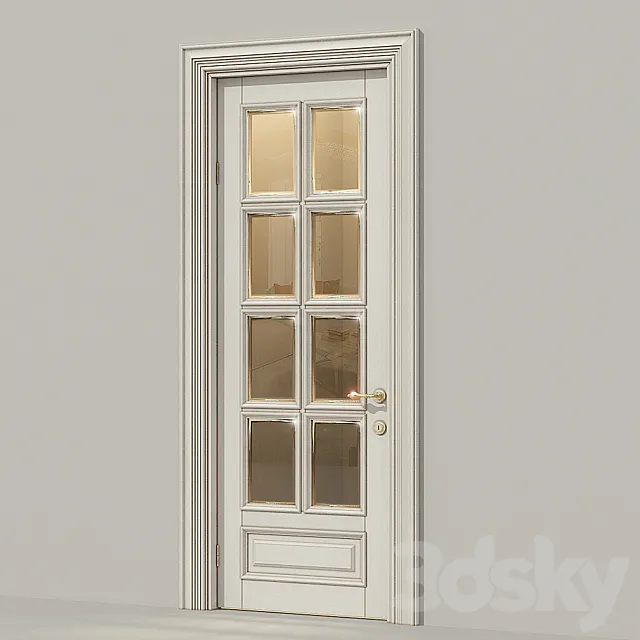 Classic door. glass 3DSMax File