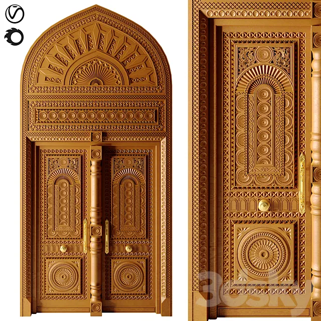 Classic Door N02 3DS Max Model